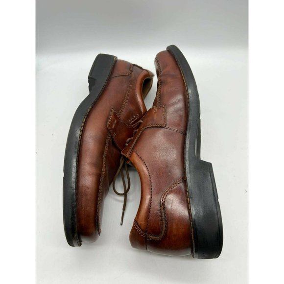 Ecco Mens Oxfords Shoes Brown Moc Toe Lace Up Low Top Leather 11 EUR 45 main image 5